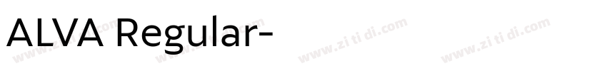 ALVA Regular字体转换